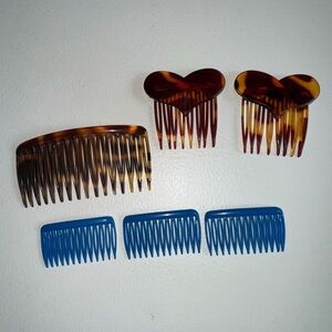 Goody Vintage 80s Goody Side Combs Tortoise Shell Lot